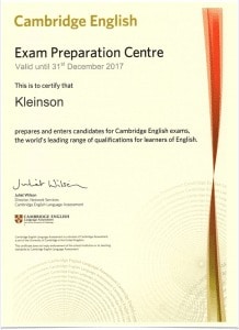 Preparación de exámenes oficiales de Cambridge con Kleinson