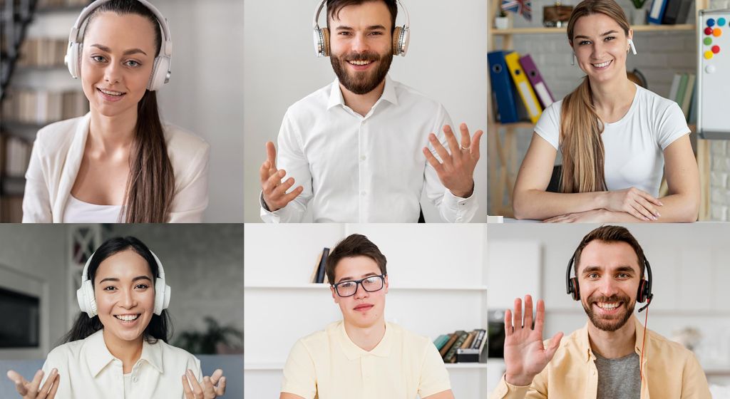 Equipo de trabajo comunicándose y expresándose en una reunión de trabajo.