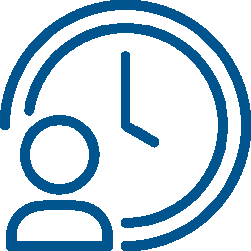 Icono para representar cómo la gestión del tiempo puede mejorar la planificación diaria
