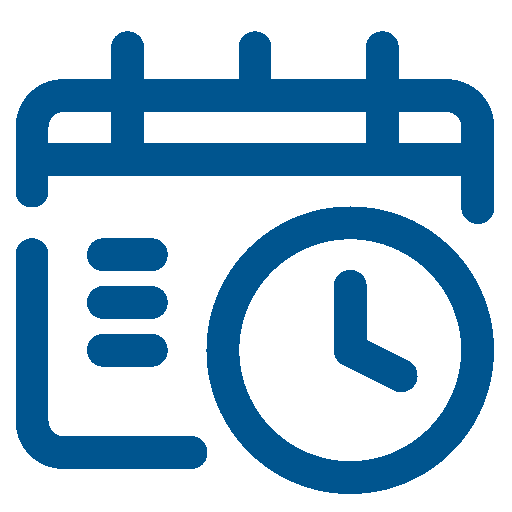 Icono con un reloj y un calendario para planificar tareas