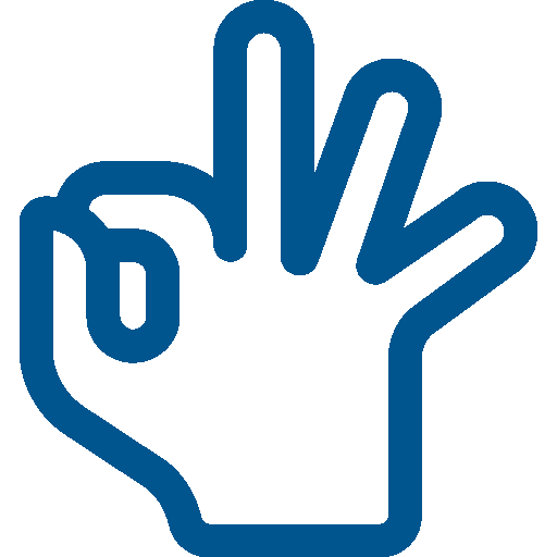Icono de una mano haciendo un gesto para representar el lenguaje no verbal.