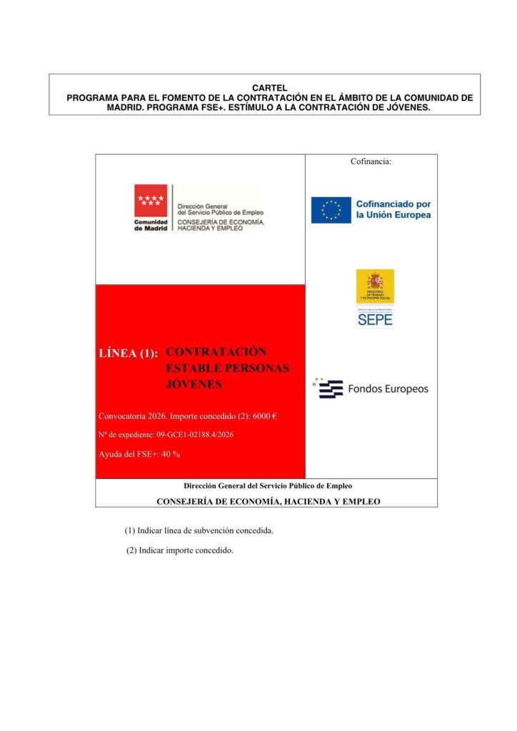 Cartel del programa FSE+