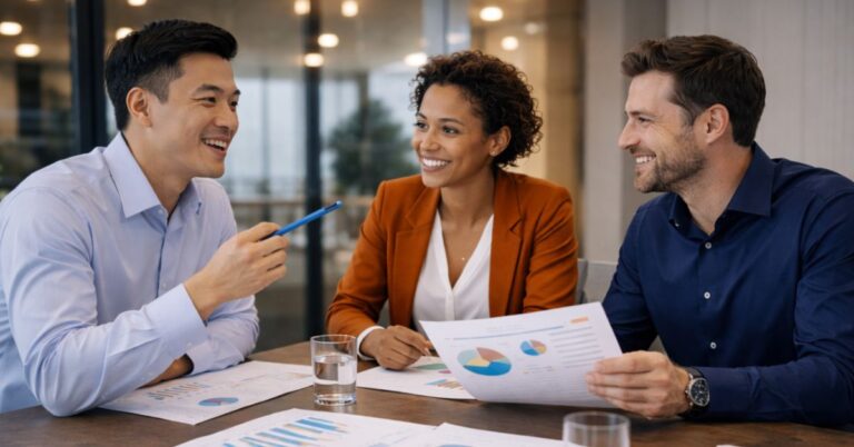 Multiple markets interacting within a global organisation, highlighting the complexity of managing performance across contexts.